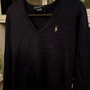 Ralph Lauren Cardigan Sweater, Navy Blue, Size M